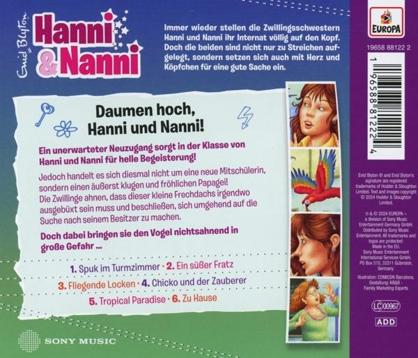Rückseite eines Kinderbuchs mit Illustrationen und Text, mit einem Sony Music Logo.
