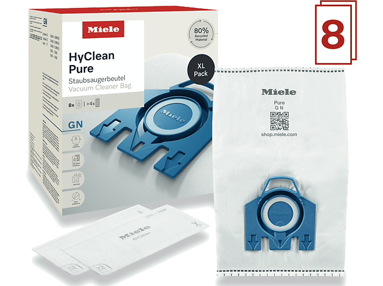 Miele Stofzuigerzakken Gn Xl Hyclean Pure 8 Stuks (12497870)