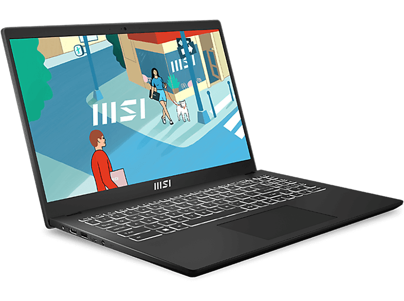 MSI Modern 15 B13M 9S7-15H112-1029 Laptop (15,6" FHD/Core i3/8GB/512 GB SSD/Intel Iris XE/Win11H)