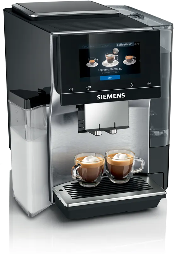 SIEMENS TQ717R03 Automata kávéfőző EQ700 19 bar, TFT-kijelző, integrált tejtartály, Home Connect nemesacél