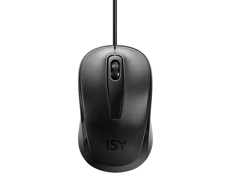 Ratón - ISY ICM-1000-1, Cable, 1000 dpi, 3 Botones, Fácil Conexión Plug&Play, Negro