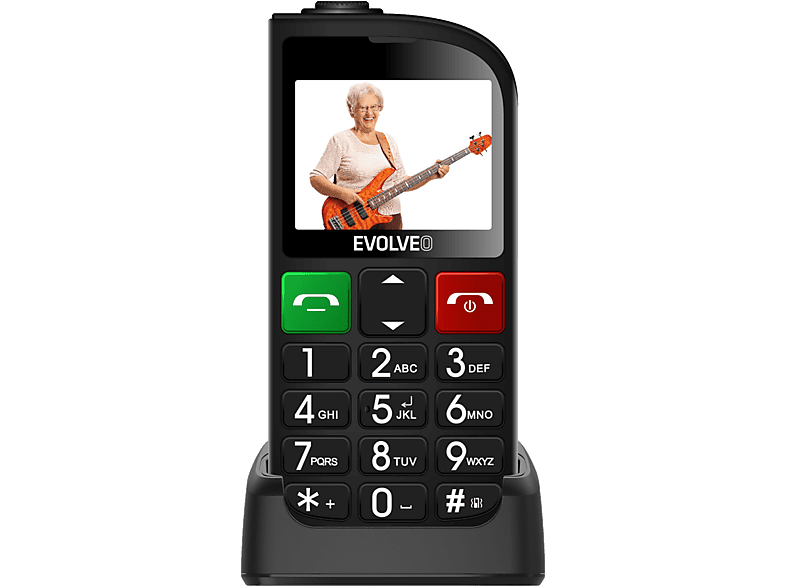 EVOLVEO EASYPHONE FL (EP801) DualSIM Fekete Kártyafüggetlen Mobiltelefon