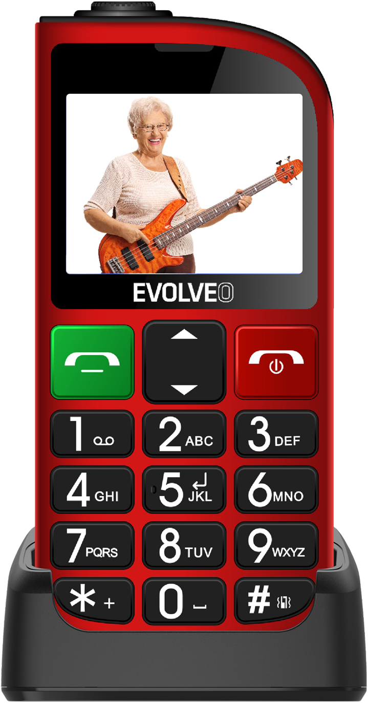 EVOLVEO EASYPHONE FL (EP801) DualSIM Piros Kártyafüggetlen Mobiltelefon