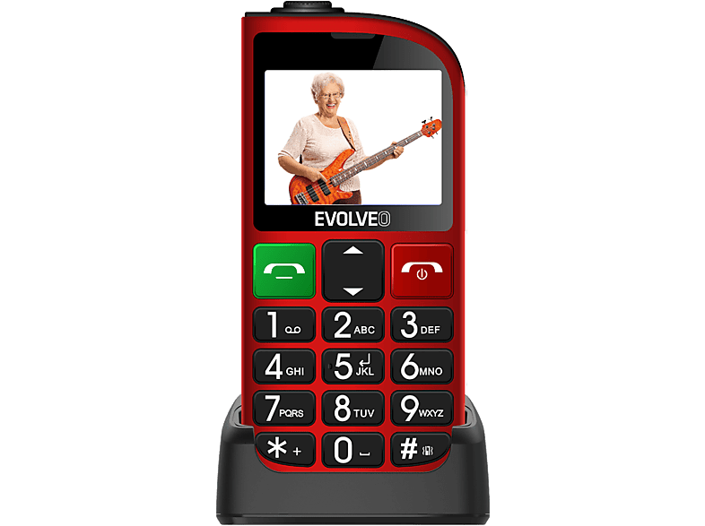 EVOLVEO EASYPHONE FL (EP801) DualSIM Piros Kártyafüggetlen Mobiltelefon