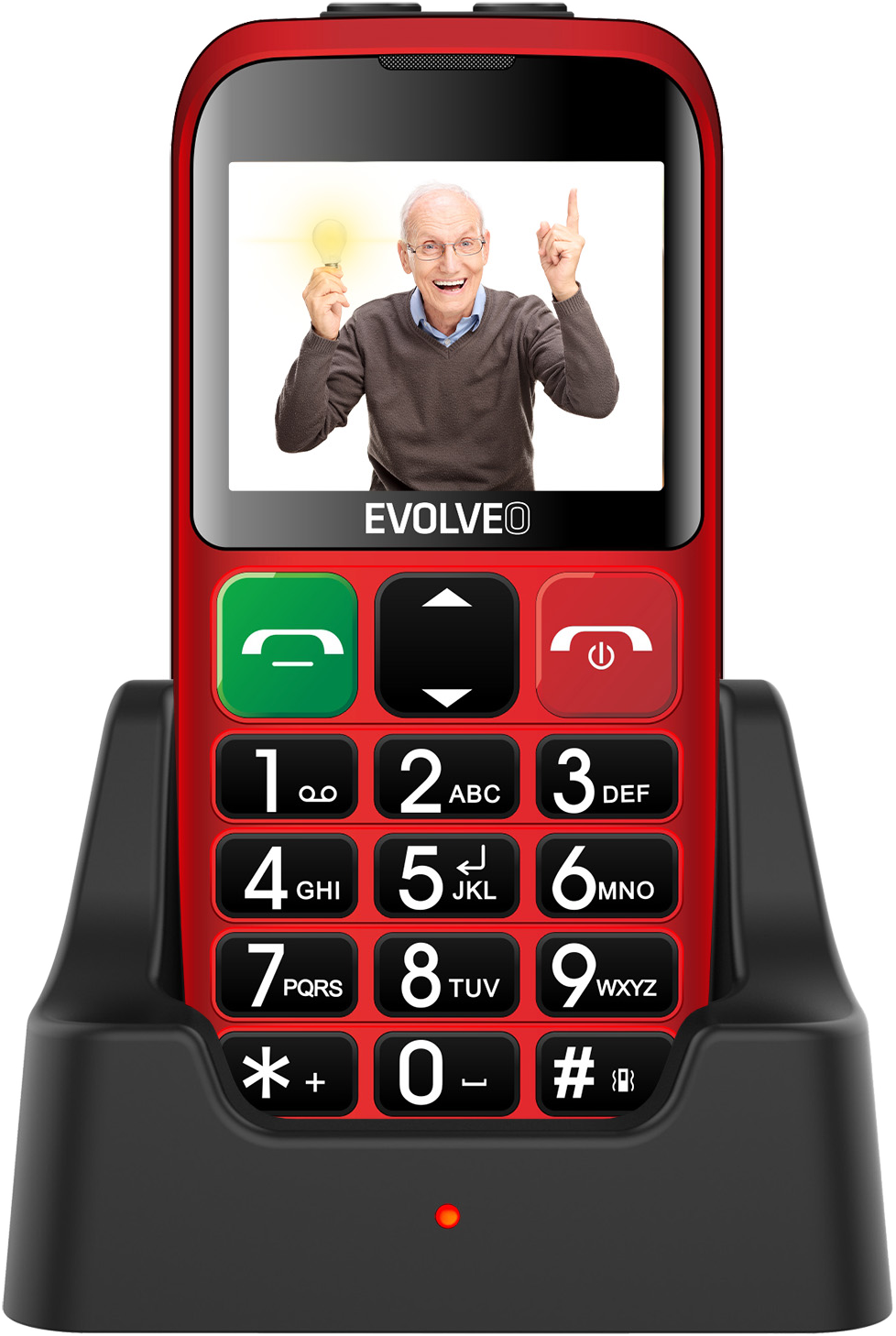 EVOLVEO EASYPHONE ET (EP851) DualSIM Piros Kártyafüggetlen Mobiltelefon
