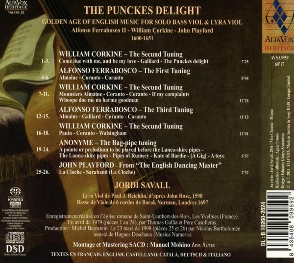 Jordi Savall - The Punckes Delight (Gambe solo)  - (SACD Hybrid)