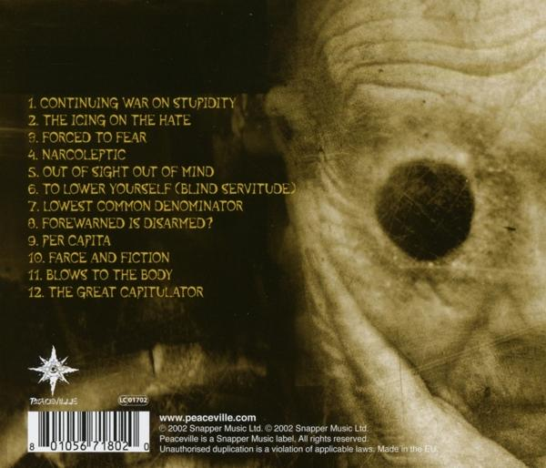 Albumcover mit Titeln, Künstlerbild und einem teilweise sichtbaren Gesicht.