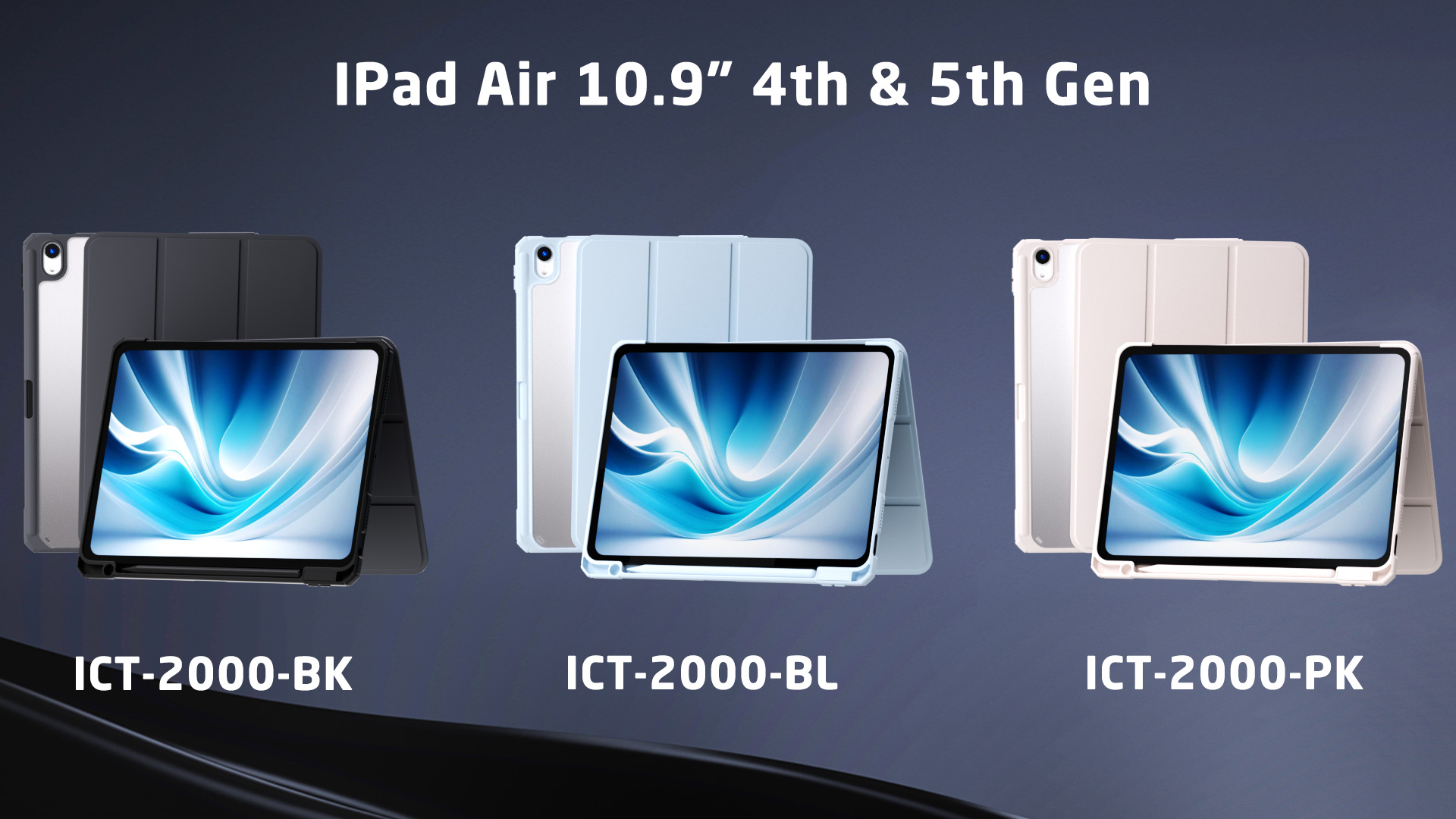 Ein iPad Air in einer Hülle.