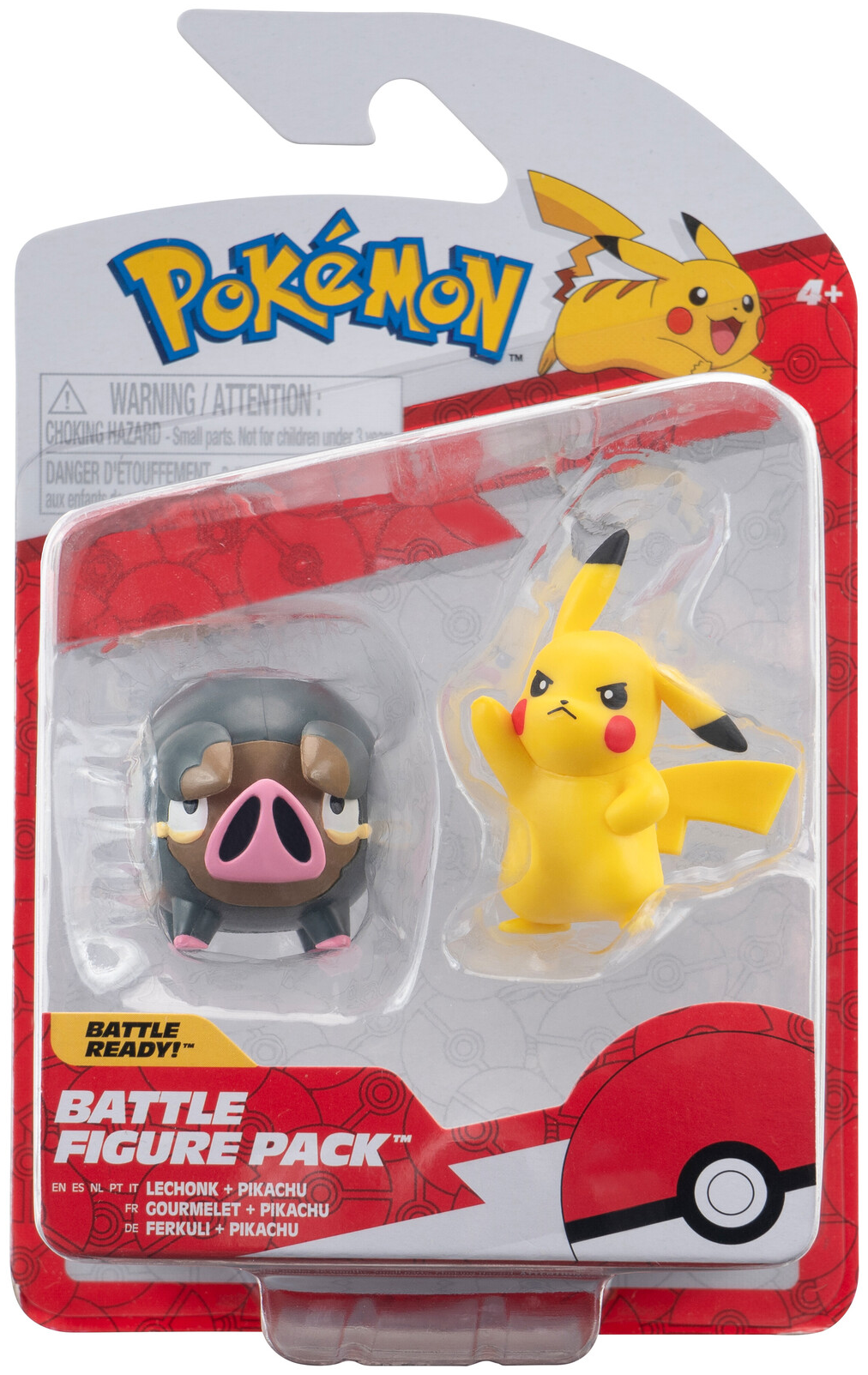 JAZWARES Pokémon mini figura csomag, Pikachu és Lechonk, 5 cm (PKW3566)