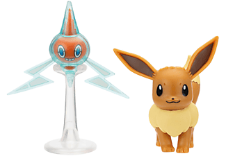 JAZWARES Pokémon mini figura csomag, Eevee és Rotom, 5 cm (PKW3567)