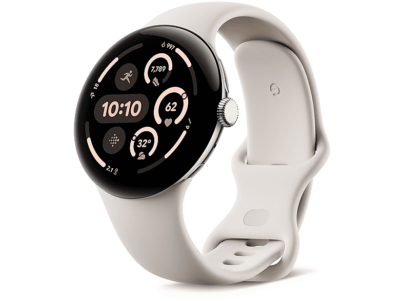 Smartwatch Google Pixel Watch 3 45mm Wifi, Silver/Porcelain