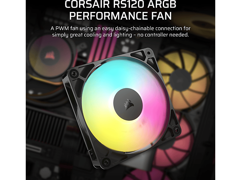 CORSAIR RS120 ARGB 120mm PWM; Lüfter — Foto 5 von 5