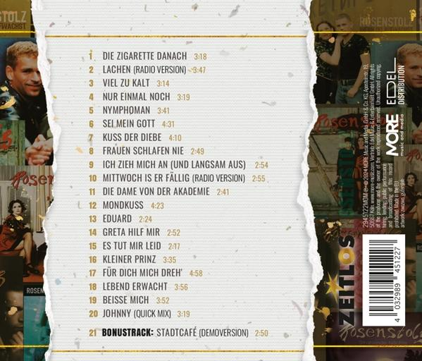 CD-Cover mit Titelliste und dem Gesicht eines Mannes in mehreren Fotocollagen.