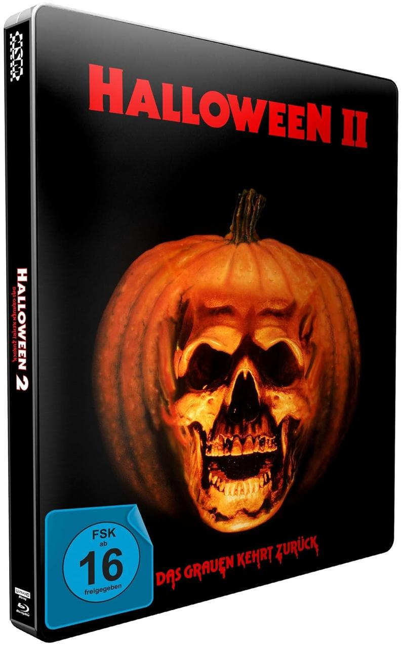 Halloween II Blu-ray-Hülle mit Kürbisgrafik.