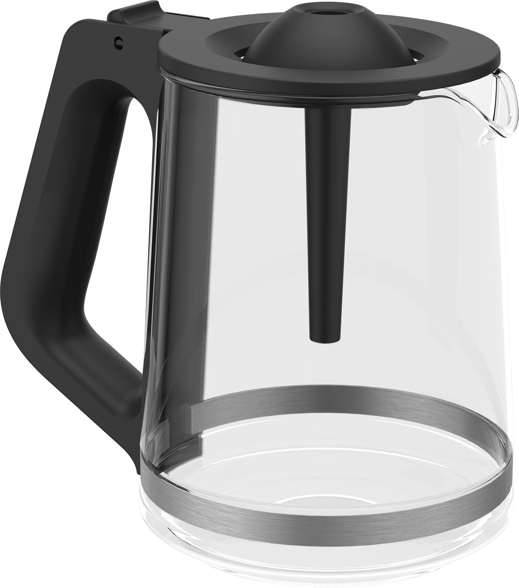 Czarny cyferblat z Lo, Med i Hi na czarnej powierzchni.