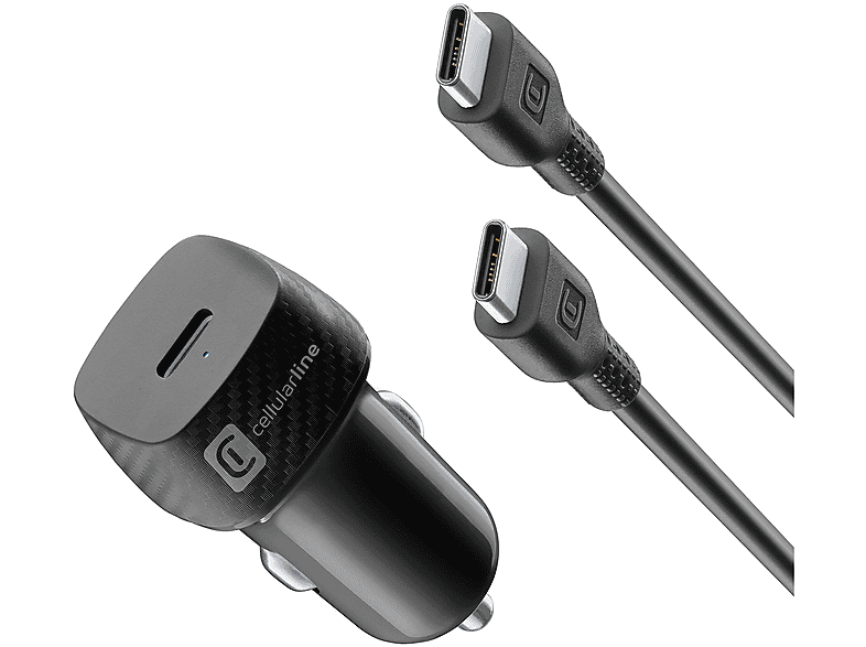 Caricabatteria Auto Cellularline Fast25W Usb-C kit Samsung