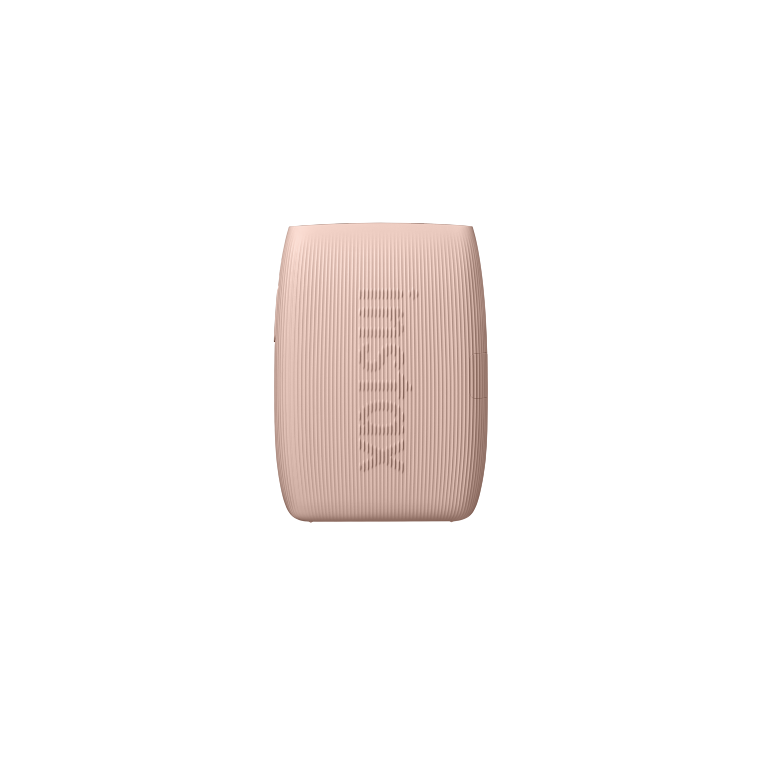 A pink, ribbed, cylindrical object with the word 'YODEE' embossed on the front.