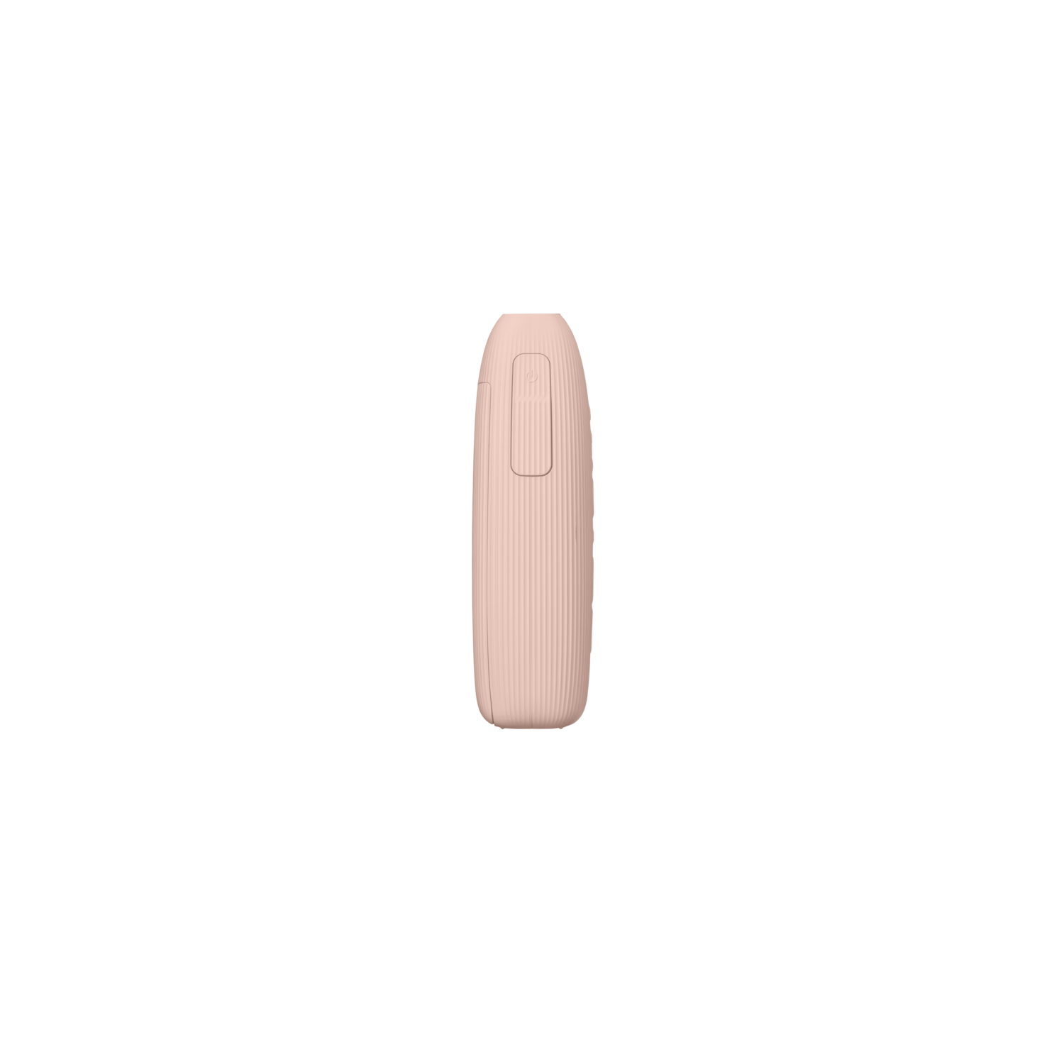 Pink, rectangular device. Plain black background.