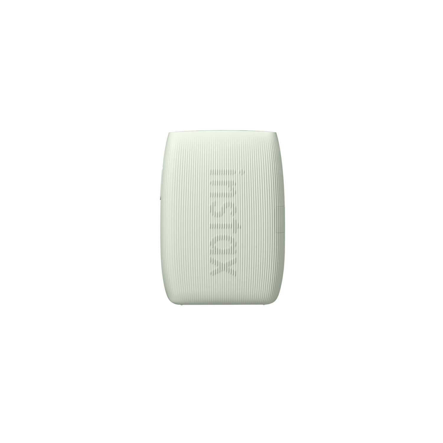 Cream-colored, ribbed, rectangular soap bar on a black background. The brand name is embossed on it.
