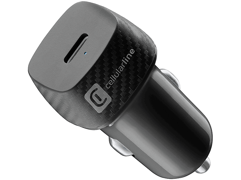 Caricabatteria Auto Cellularline Usb-C Power 20W da 20W, Nero