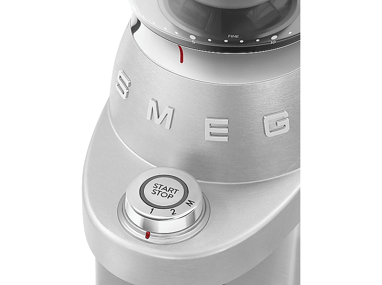 Smeg CGF 02 SSEU 50's Style Kaffeemühle (Silber, 150 W, Edelstahl-Kegelmahlwerk) — Foto 5 von 5