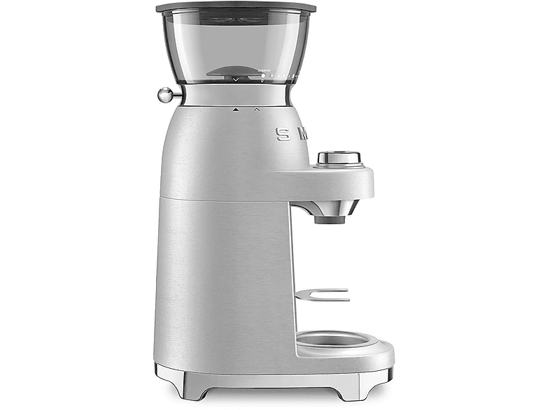 Smeg CGF 02 SSEU 50's Style Kaffeemühle (Silber, 150 W, Edelstahl-Kegelmahlwerk) — Foto 3 von 5