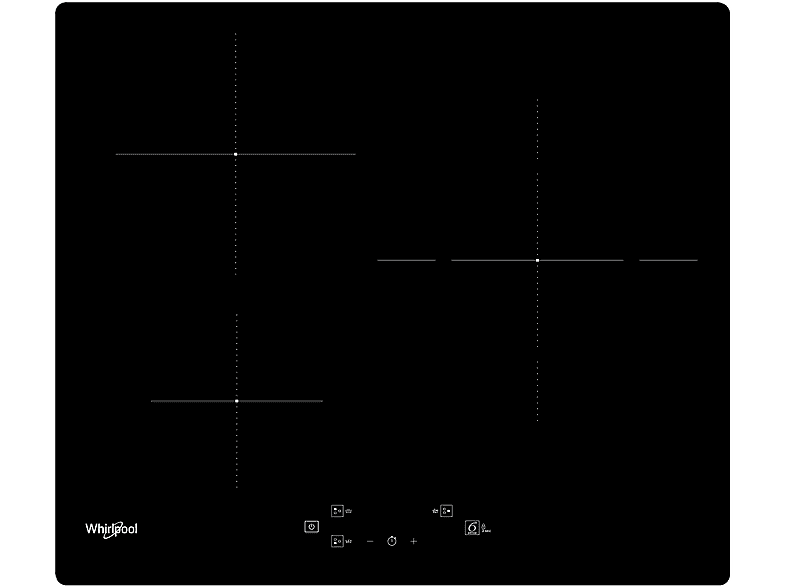 Whirlpool WS Q9160 NE, 3 zonas, 51 cm, Función derretir, 6TH SENSE, Negro