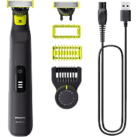 MediaMarkt PHILIPS OneBlade Pro 360 Face + Body QP6542/15 Multigroomer Zwart aanbieding