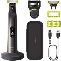 MediaMarkt PHILIPS OneBlade Pro 360 Face + Body QP6652/61 Multigroomer Chroom aanbieding
