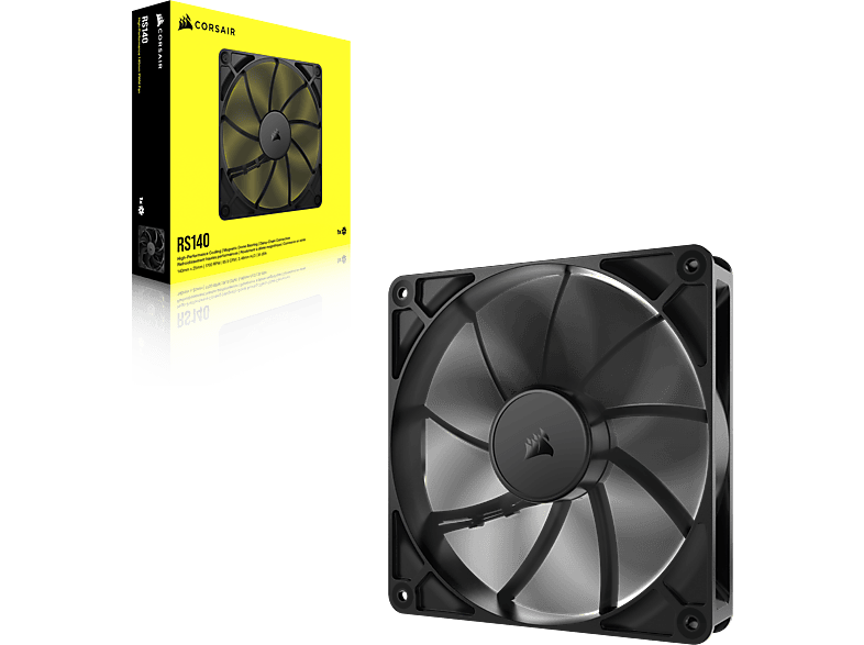 CORSAIR RS140 CPU Kühler, 140mm, PWM, Schwarz; Lüfter — Foto 4 von 5
