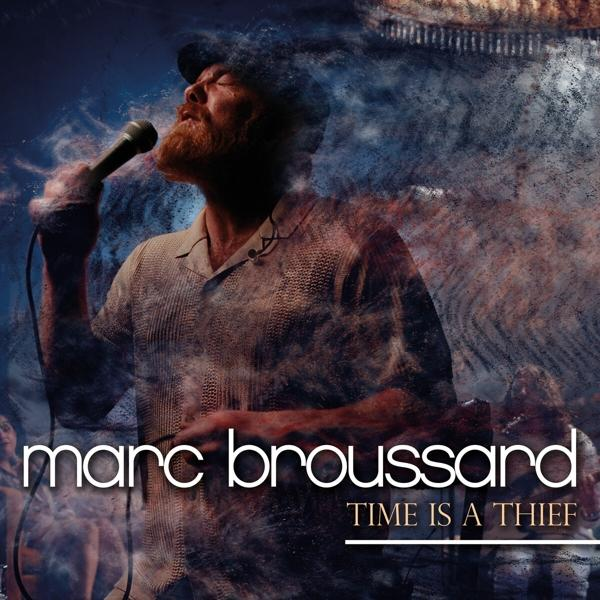 Albumcover: Mann mit Bart singt in Mikro, Titel 'Time Is A Thief'.