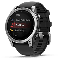 MediaMarkt GARMIN fenix E RVS Smartwatch Zilver-Zwart aanbieding