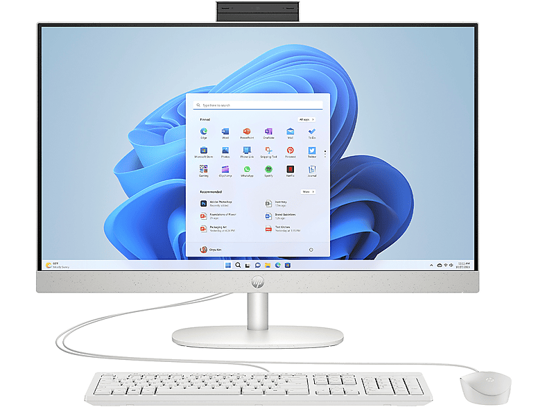 HP All-in-One 27-cr0035nl Aio, 27", Intel Core I5 1335U, 16 GB, 512 GB Ssd, Bianco PC ALL IN ONE