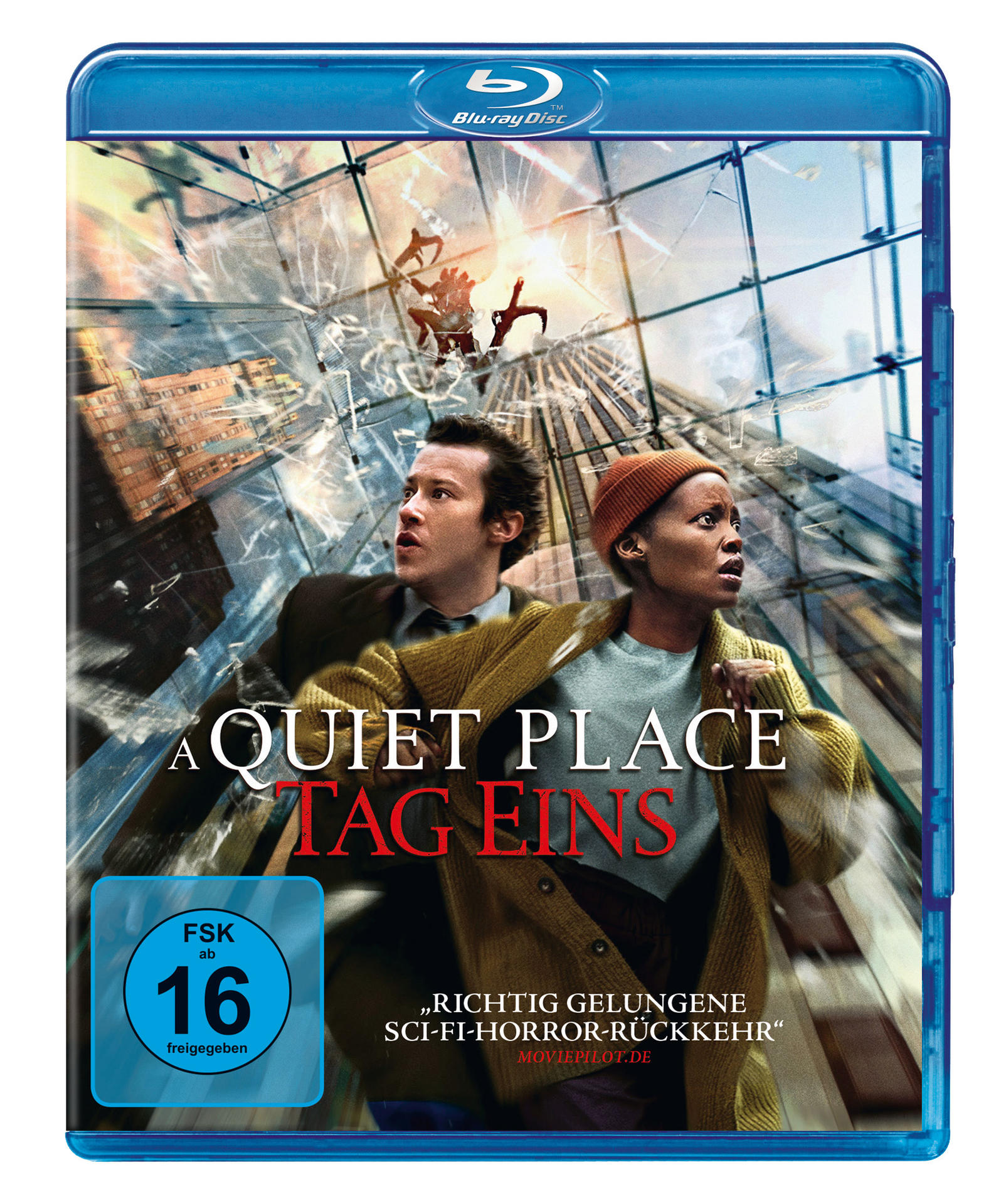 Blu-ray-Cover: Menschen in einer Stadt, Titel: A Quiet Place: Day One.