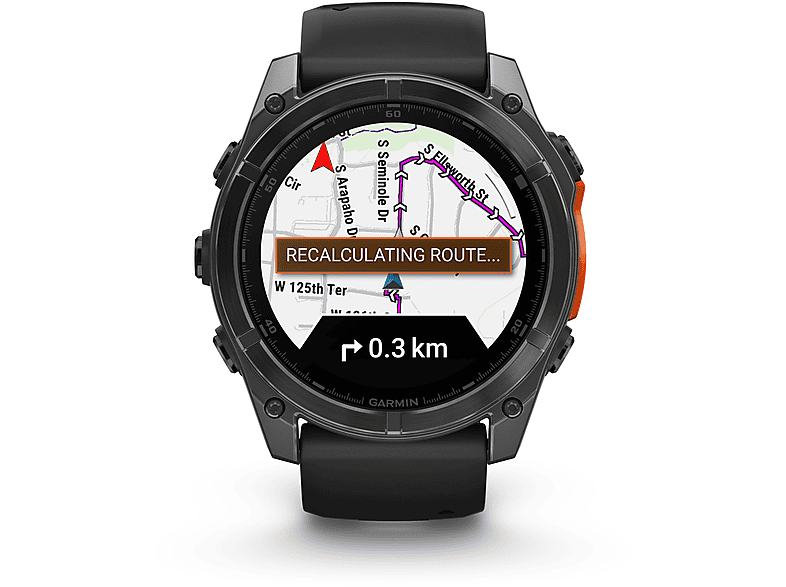 Garmin fenix® 8 - 51 mm Amoled Smartwatch Edelstahl Silikon, 26 mm, Schwarz — Foto 3 von 5