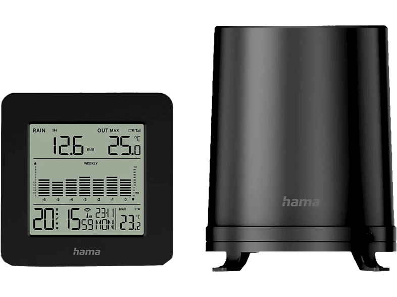 HAMA 222220 Wetterstation Mykonos, Schwarz