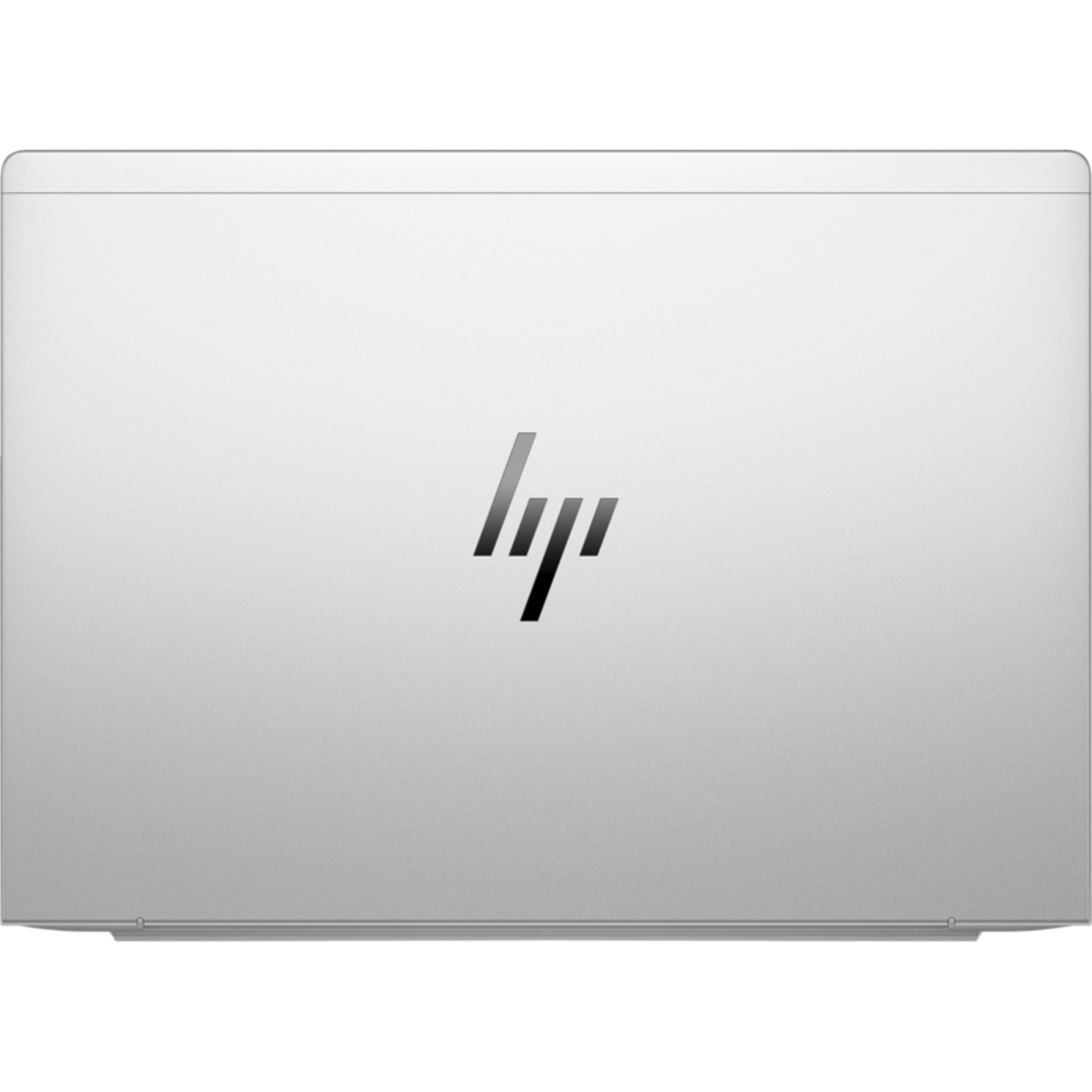 Ordinateur portable HP argenté, fermé, avec le logo HP centré sur le couvercle.