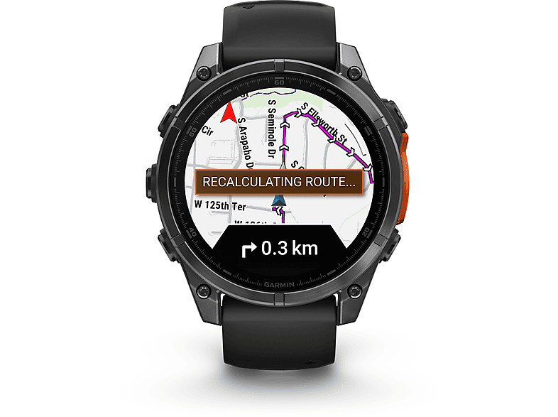 Garmin fenix® 8 - 47 mm Amoled Smartwatch Edelstahl Silikon, 22 mm, Schwarz/Schiefergrau — Foto 3 von 5