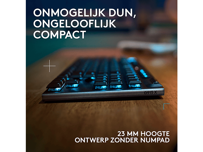 LOGITECH G G915X Lightspeed TKL Draadloos Gamingtoetsenbord Zwart