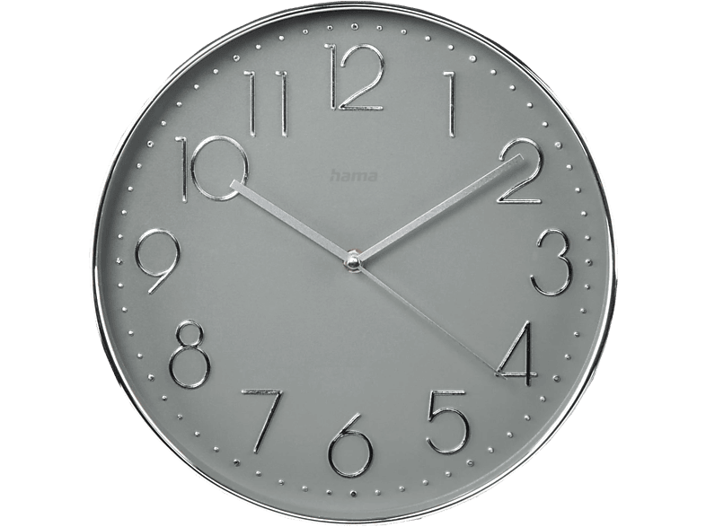HAMA 185874 Wanduhr Korsika , Silber / Grau