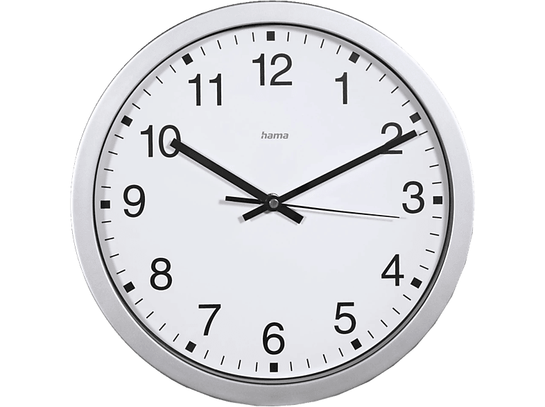 HAMA 185870 Wanduhr Mallorca, Weiss / Silber