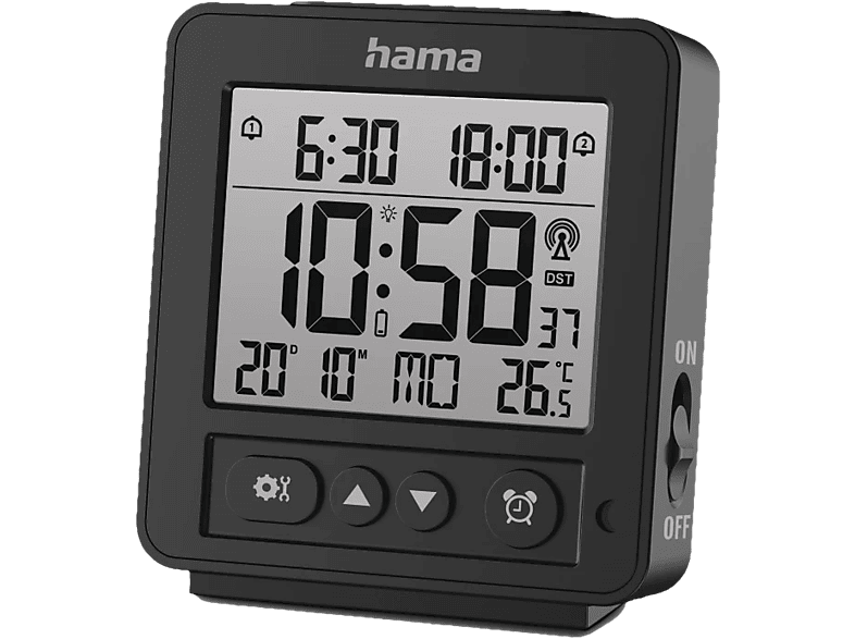 HAMA 185895 Rhodos Digitaler Funkwecker