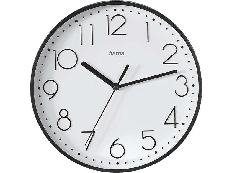 HAMA 185866 Wanduhr Salina, Schwarz / Weiss