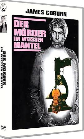 James Coburn im weißen Mantel, mit einer Pistole und einem Spiegelbild im Filmplakat.