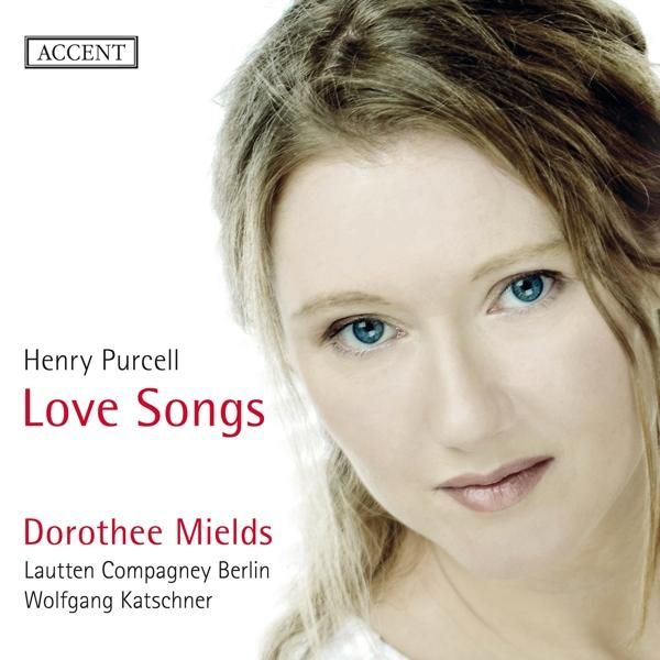 Albumcover: Dorothee Mields, Love Songs, mit Text und Porträt einer Frau.