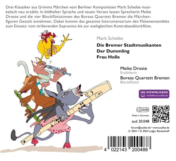 Ein Albumcover mit Cartoon-Figuren, die Musikinstrumente spielen.