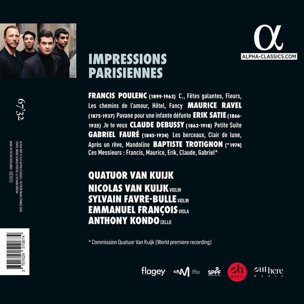 CD-Cover mit Bandfoto, Titel 'Impressions Parisiennes', Titelliste und Gruppeninformationen.
