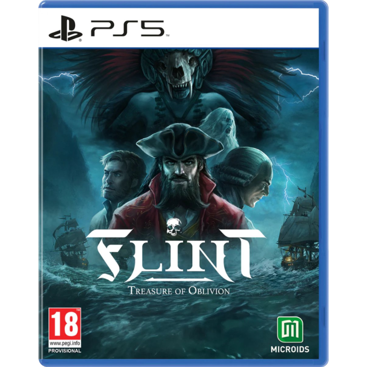 PS5-gamecover: 'Flint: Treasure of Oblivion', een piratenavontuur.