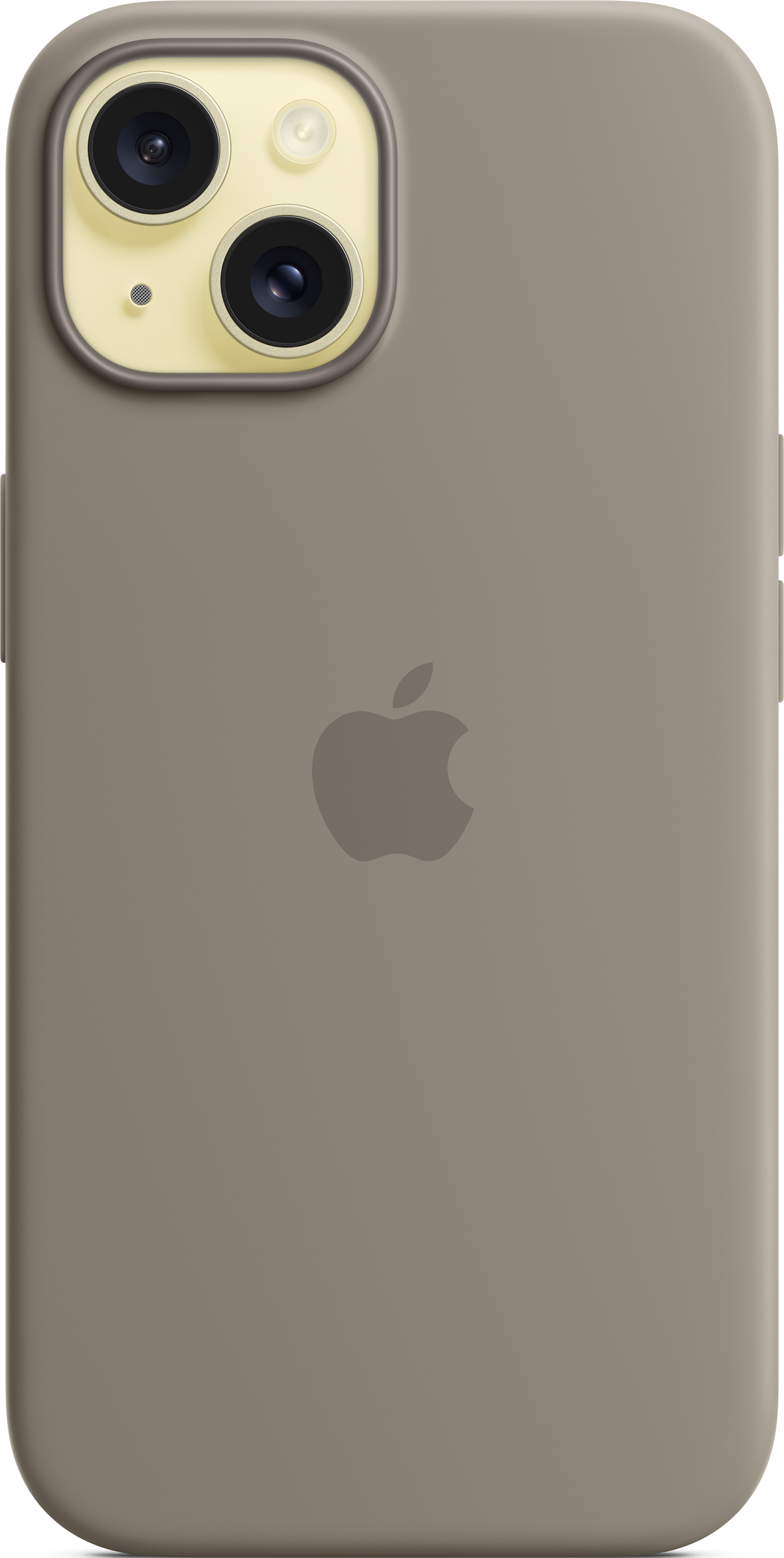 APPLE Étui en silicone avec MagSafe, Manches, Apple, iPhone 15, Brun argile