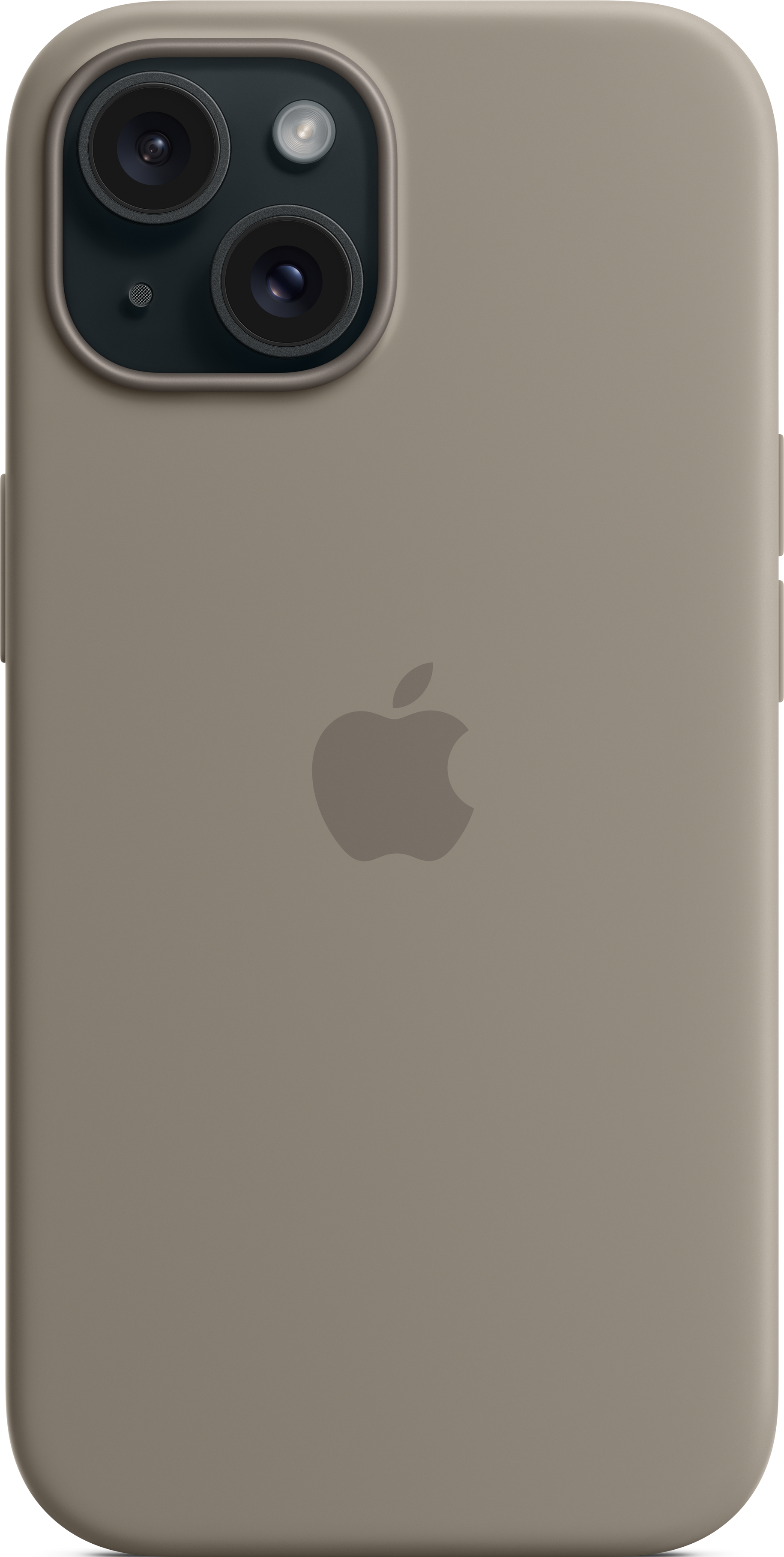 APPLE Étui en silicone avec MagSafe, Manches, Apple, iPhone 15, Brun argile